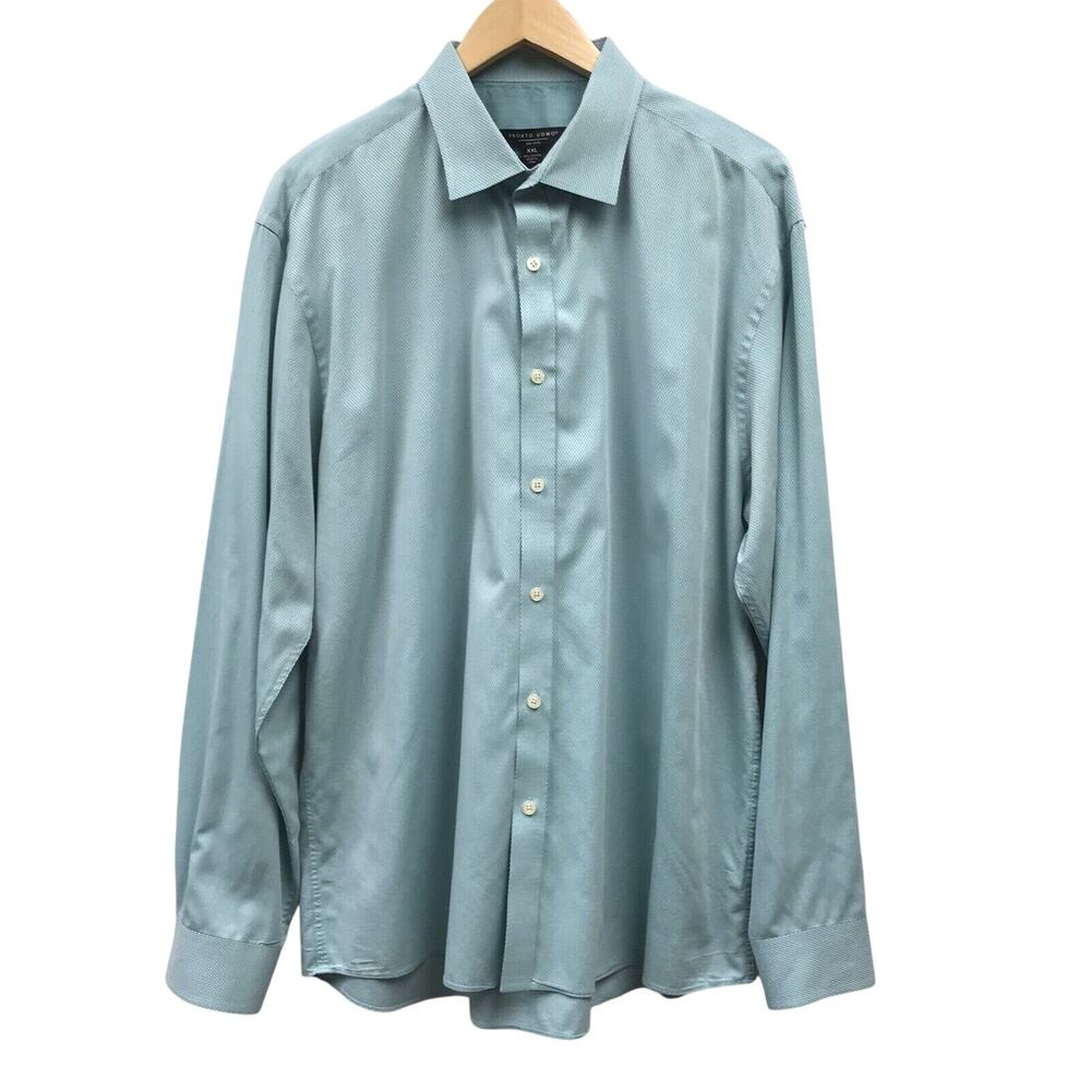 Pronto Uomo Shirt Mens XXL Dress Green